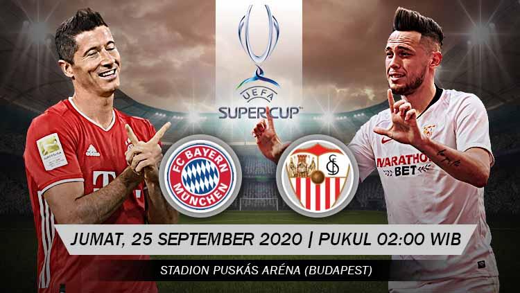 Berikut link live streaming pertandingan UEFA Super Cup antara Bayern Munchen vs Sevilla, Jumat (25/09/20) dini hari WIB. - INDOSPORT