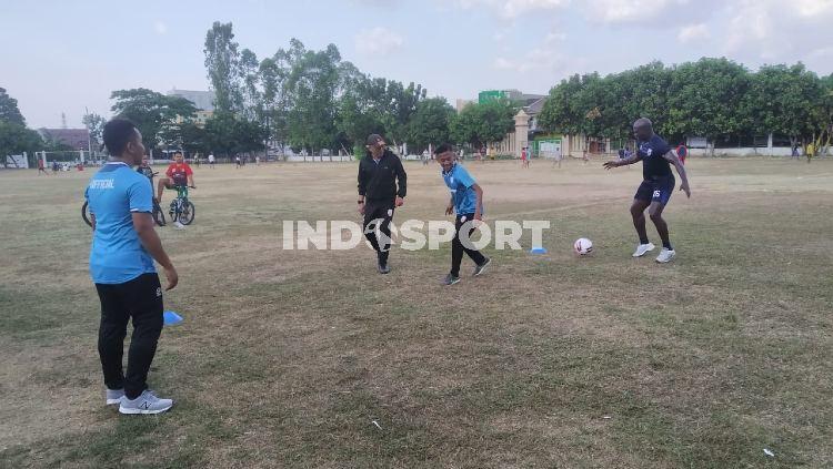 Sesi latihan klub Liga 2, Persis Solo.