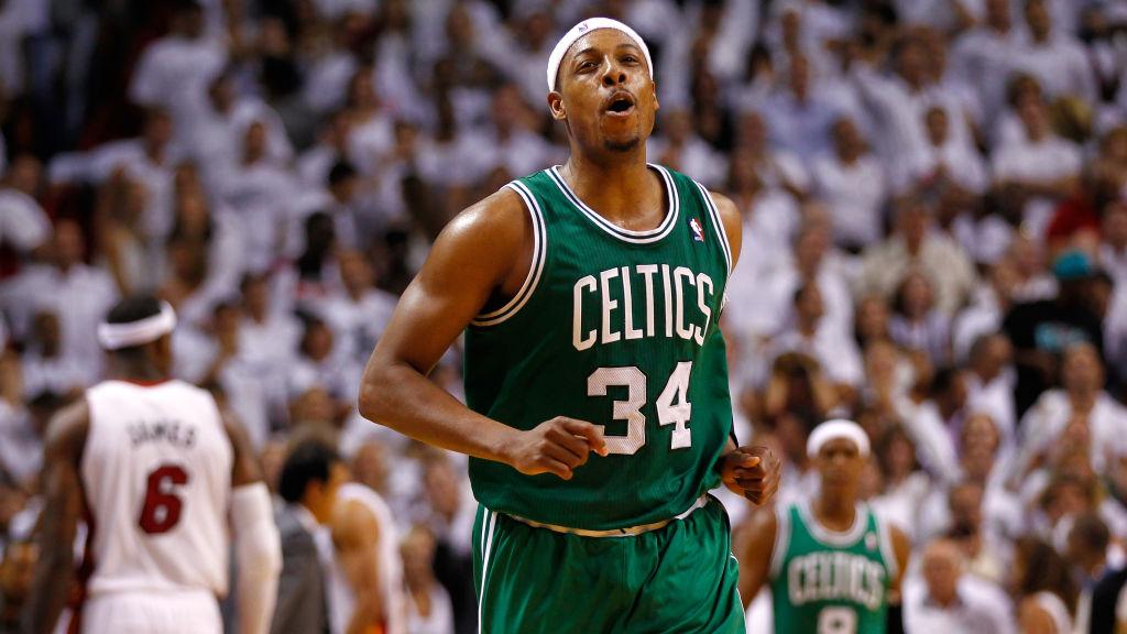 Paul Pierce saat masih aktif bermain untuk Boston Celtics.