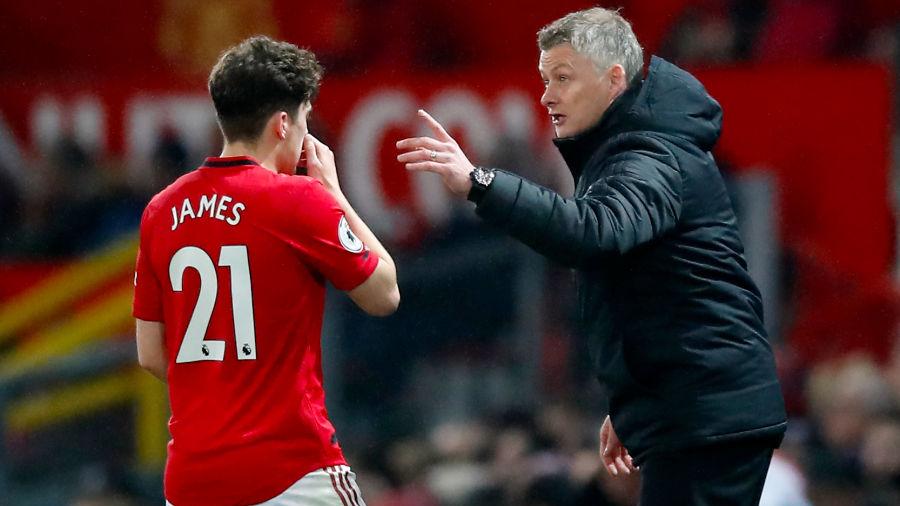 Pemain Manchester United, Daniel James dan pelatihnya, Ole Gunnar Solskjaer