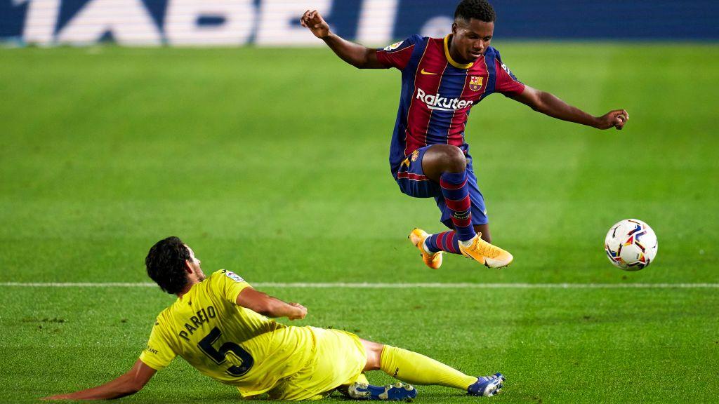 Aksi memukau Ansu Fati dalam laga Barcelona vs Villarreal Copyright: Pedro Salado/Quality Sport Images/Getty Images