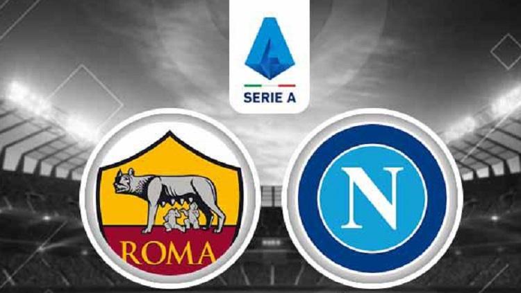 Big match Serie A Italia, AS Roma vs Napoli.