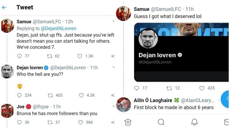 Dejan Lovren ribut dengan netizen karena komentari Liverpool. Copyright: Twitter