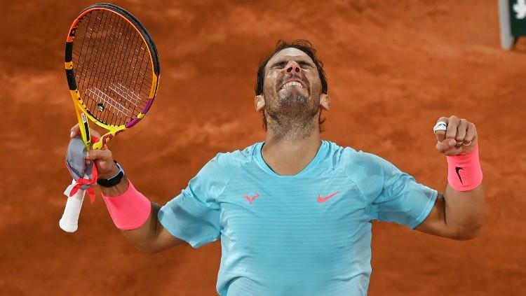 Rafael Nadal ke semifinal Prancis Terbuka 2020 usai mengalahkan Jannik Sinner. - INDOSPORT