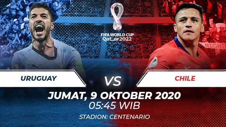 Berikut tersaji prediksi pertandingan sepak bola Kualifikasi Piala Dunia 2022 antara Uruguay vs Chile di Stadion Centenario, Montevideo.