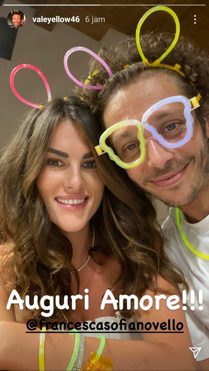 Postingan instastory Instagram Valentino Rossi yang diunggah pada, Rabu (14/10/20). Copyright: instagram.com/valeyyellow46