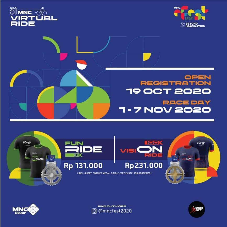 Dalam rangka menyambut hari ulang tahun ke-31, MNC Group mempersembahkan ajang MNC Virtual Ride. Copyright: MNC