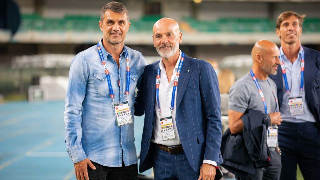 Paolo Maldini bersama dengan Stefano Pioli Copyright: Alessandro Bremec/NurPhoto via Getty Images