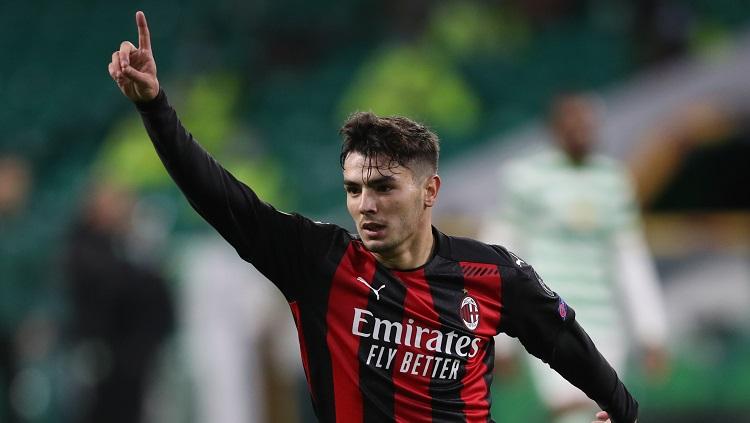 Selebrasi Brahim Diaz di laga Liga Europa Glasgow Celtic vs AC Milan