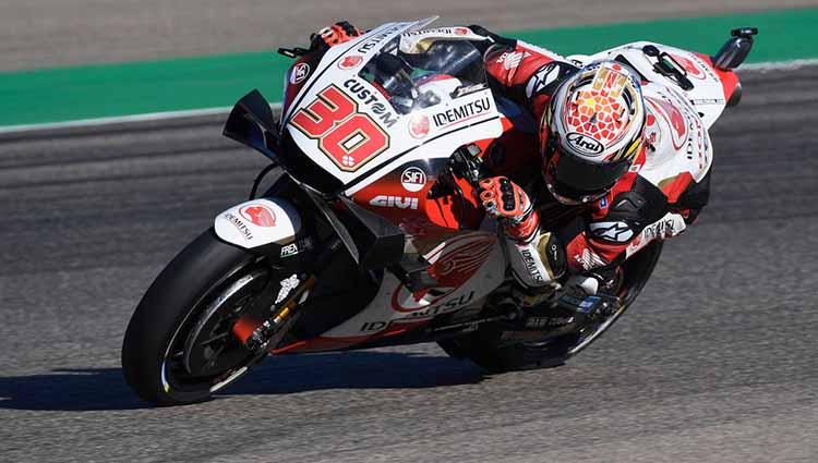 Pembalap MotoGp Takaaki Nakagami asal Jepang di Sirkuit Motorland Aragon, Jumat (23/10/2020) Spanyol. - INDOSPORT