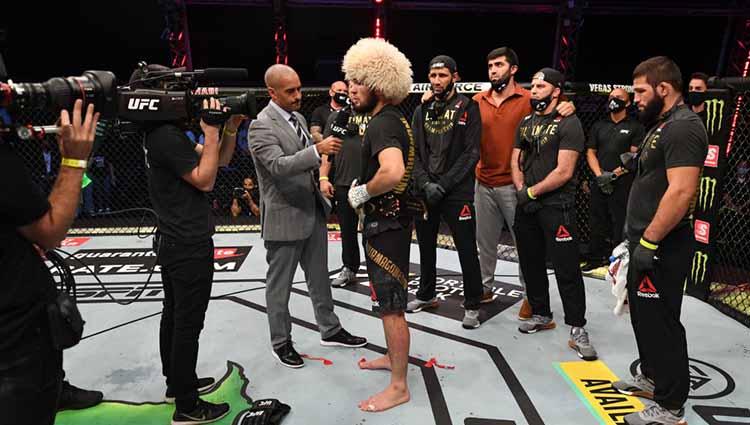 Usai pertarungan Khabib mengumumkan pengunduran dirinya di Octagon setelah kemenangannya atas Justin Gaethje dalam pertarungan di UFC Fight Island, Abu Dhabi, Uni Emirat Arab.