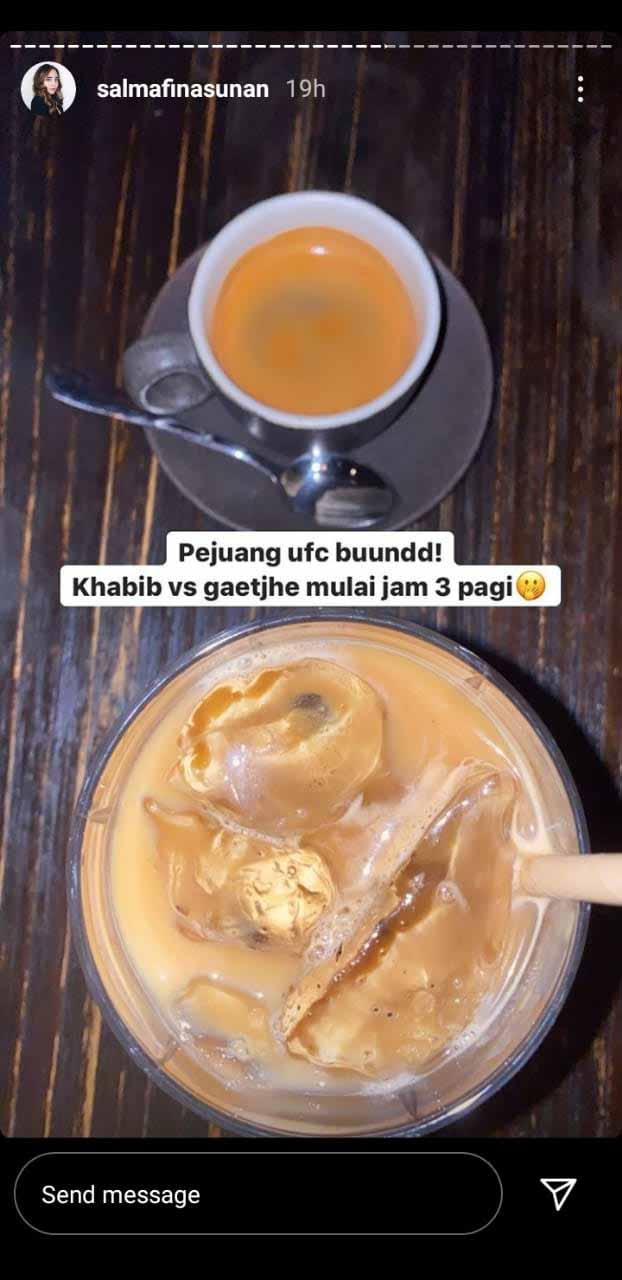 Salmafina Sunan. Copyright: Instastory Salmafina Sunan