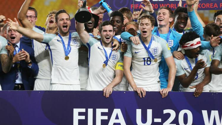 Timnas Inggris saat juara Piala Dunia U-20 2017 di Korea Selatan. - INDOSPORT