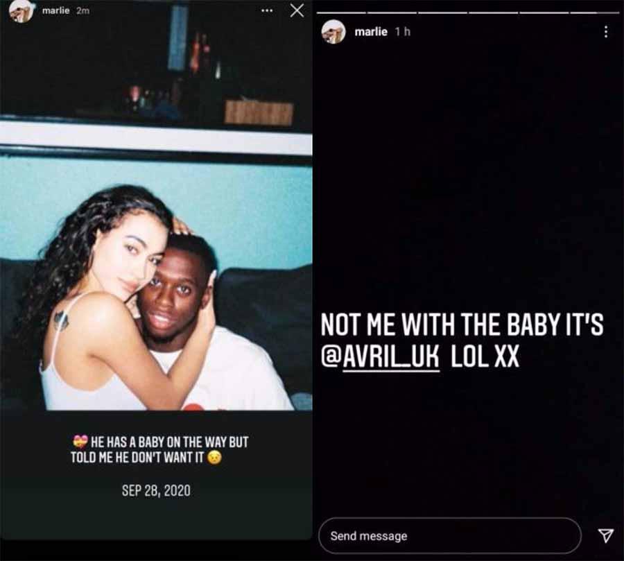 Marliesia Ortiz model asal Amerika beberkan skandal perselingkuhan Aaron Wan-Bissaka. Copyright: Instastory@marlie