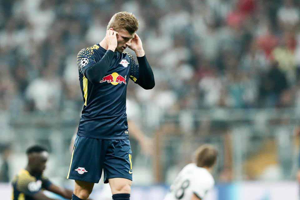 Timo Werner, menutup telinga dilaga kontra besiktas Copyright: Istimewa