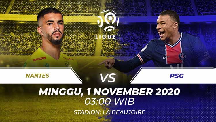 Berikut prediksi pertandingan pekan kesembilan Ligue 1 Prancis antara Nantes vs Paris Saint-Germain (PSG) pada Minggu (1/1/2020) dini hari WIB.