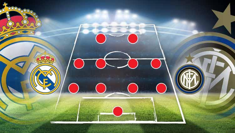 Dua tim Grup B Liga Champions 2020/21, Real Madrid dan Inter Milan bila digabungkan bisa membentuk sebuah tim mengerikan untuk dihadapi. - INDOSPORT