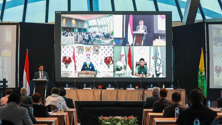 Menteri Pemuda dan Olahraga, Zainudin Amali menyebut PBSI sebagai panutan saat membuka Musyawarah Nasional (Munas) 2020 yang digelar di JHL Hotel, Tangerang.
