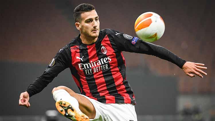 Diogo Dalot, pemain sepakbola AC Milan. Copyright: Matthieu Mirville/Icon Sport via Getty Images