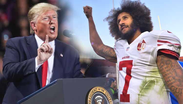 Donald Trump dan atlet NFL Colin Kaepernick.