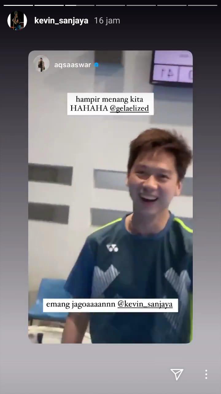 Aqsa Aswar akui kehebatan Kevin Sanjaya Saat bermain bulutangkis Copyright: instagram.com/aqsaaswar