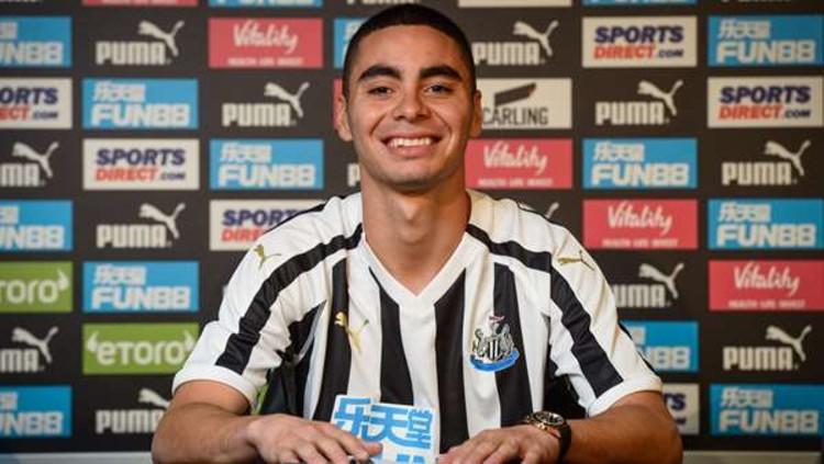 Pemain Newcastle United, Miguel Almiron, yang kabarnya diminati Inter Milan.