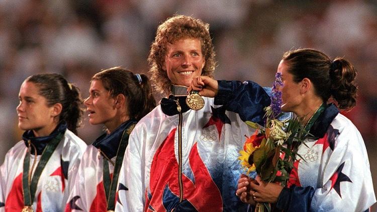Legenda sepak bola wanita asal Amerika Serikat, Michelle Akers.