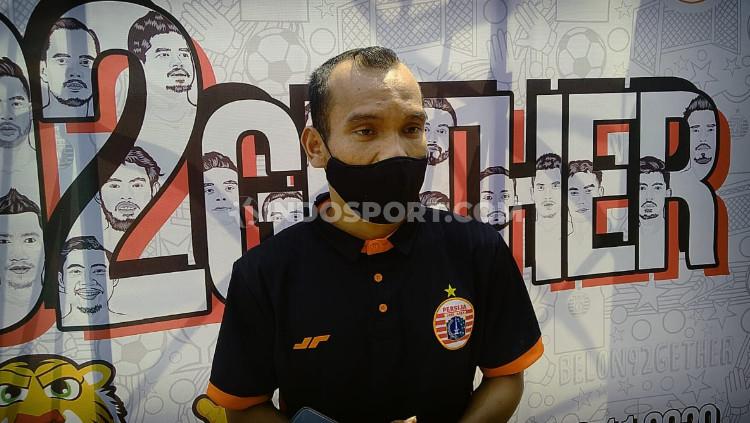 Penyerang Persija Jakarta, Riko Simanjuntak, tak dapat menutupi kekecewaanya pascagagal menang atas Persik Kediri dilanjutan Liga 1 2022-2023.