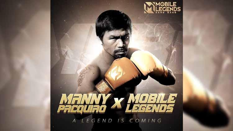 Game eSports Mobile Legends akhirnya resmi merilis legenda tinju Filipina, Manny Pacquiao, sebagai skin untuk hero bernama Paquito. - INDOSPORT