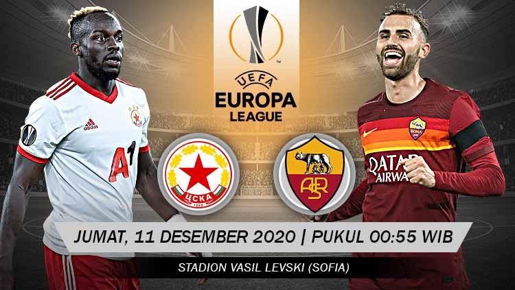 Berikut link live streaming pertandingan Liga Europa Grup A yang akan mempertemukan CSKA Sofia vs AS Roma. - INDOSPORT