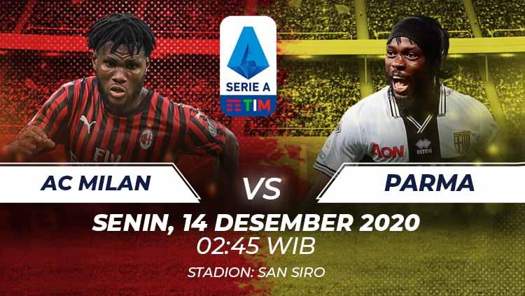 Berikut ini kami rangkum empat fakta menarik jelang laga pekan ke-11 Serie A Italia antara AC Milan vs Parma yang dimainkan di San Siro, Senin (14/12/20). - INDOSPORT