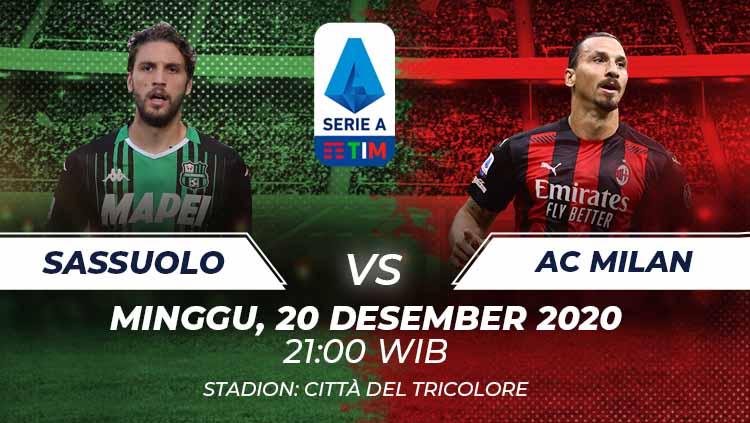 Sassuolo vs AC Milan. - INDOSPORT