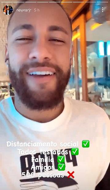 Neymar buka suara soal pesta yang digelarnya. Copyright: Instagram @neymarjr