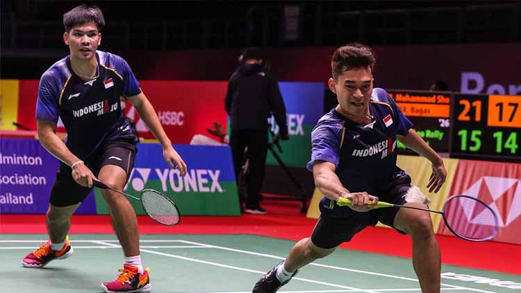 Pasangan ganda putra Leo Rolly/Carnando gagal melaju ke babak 16 besar Indonesia Masters 2021 usai dikalahkan wakil Chinese Taipei Lu Ching Yao/Yang Po Han. - INDOSPORT
