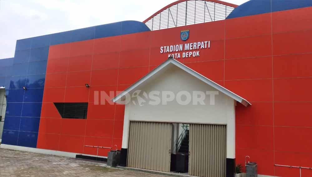 Tampilan baru Stadion Merpati Depok.