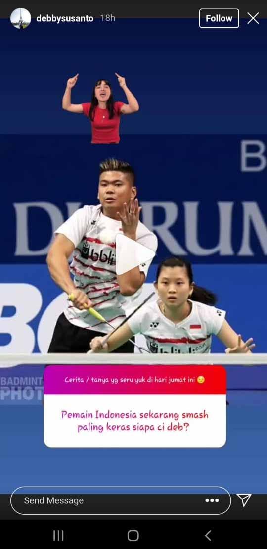 Praveen Jordan dapat pujian dari mantan pasangannya, Debby Susanto. Copyright: Instagram@debbysusanto