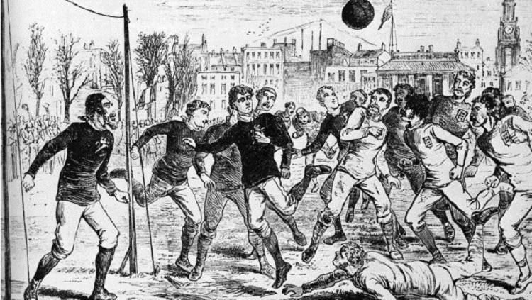 Ilustrasi pertandingan internasional pertama Inggris vs Wales, 18 Januari 1879. - INDOSPORT