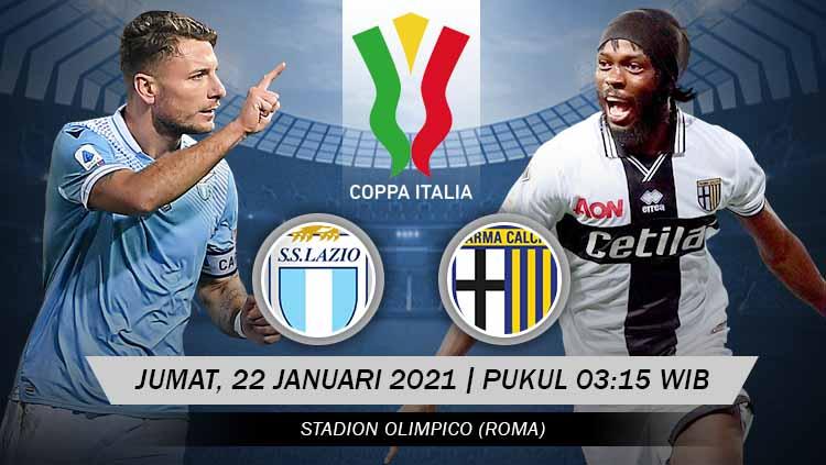 Prediksi pertandingan terakhir di babak 16 besar Coppa Italia yang mempertemukan dua tim klasik, Lazio vs Parma. - INDOSPORT