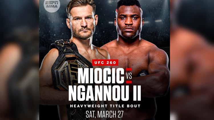 Stipe Miocic vs Francis Ngannou di UFC 260. - INDOSPORT
