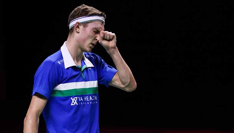 Selebrasi pebulutangkis tunggal putra asal Denmark, Viktor Axelsen. Copyright: Shi Tang/Getty Images