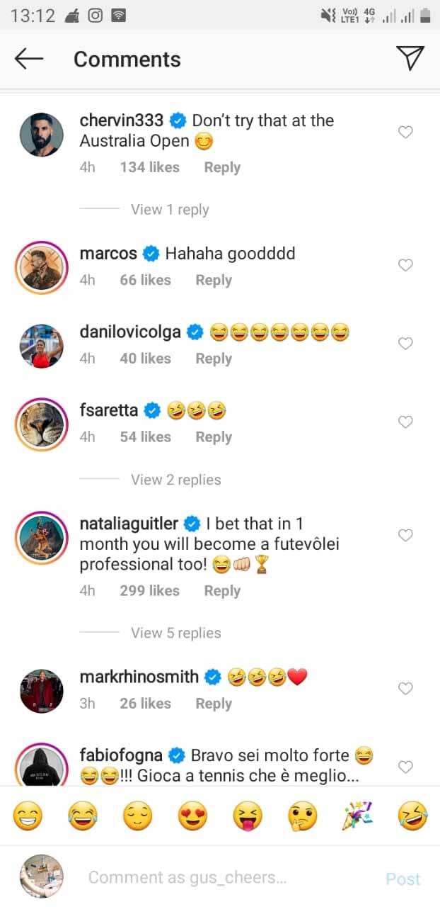 Komentar Natalia Guitler usai melihat aksi konyol Novak Djokovic melakukan teqball. Copyright: Natalia Guitler
