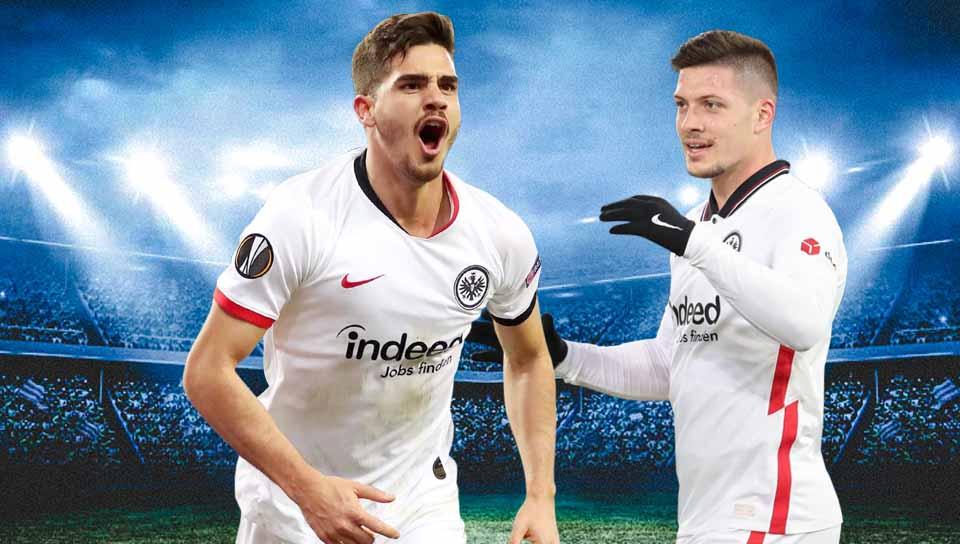 Luka Jovic dan Andre Silva menyilaukan mata publik sepak bola Eropa, terutama Real Madrid dan AC Milan, berkat duet tajamnya di Eintracht Frankfurt.