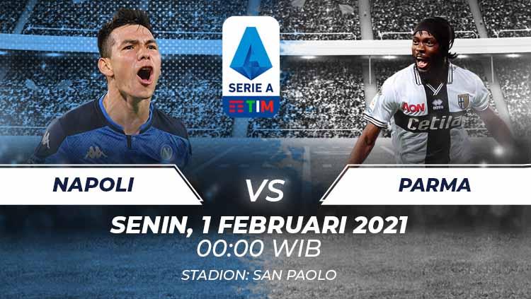 Prediksi pertandingan Serie A Liga Italia antara Napoli vs Parma yang akan berlangsung pada hari Senin (01/02/21) dini hari WIB.