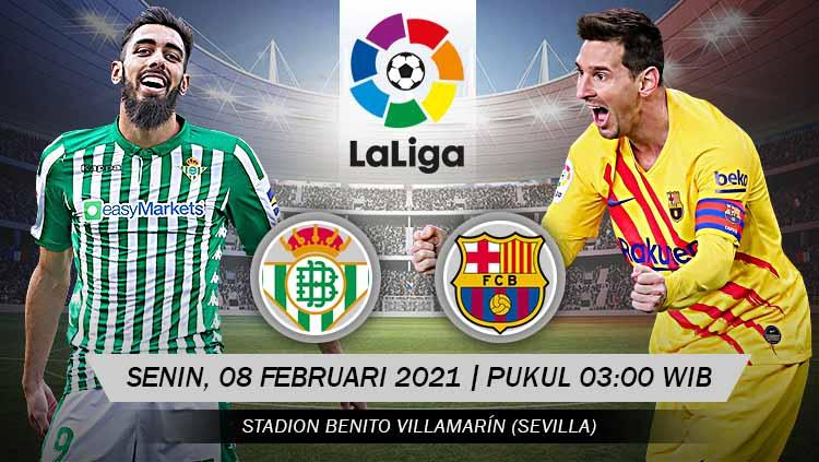 Pertandingan Real Betis vs Barcelona (LaLiga).