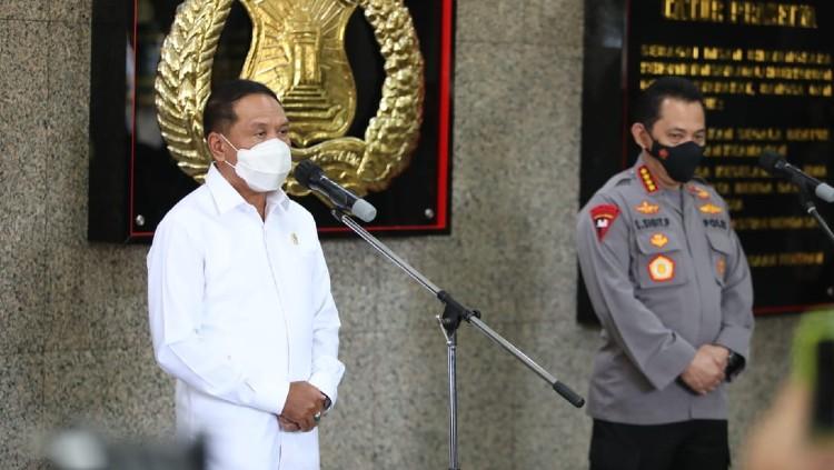 Menpora Zainudin Amali bertemu Kapolri jenderal polisi Listyo Sigit Prabowo.