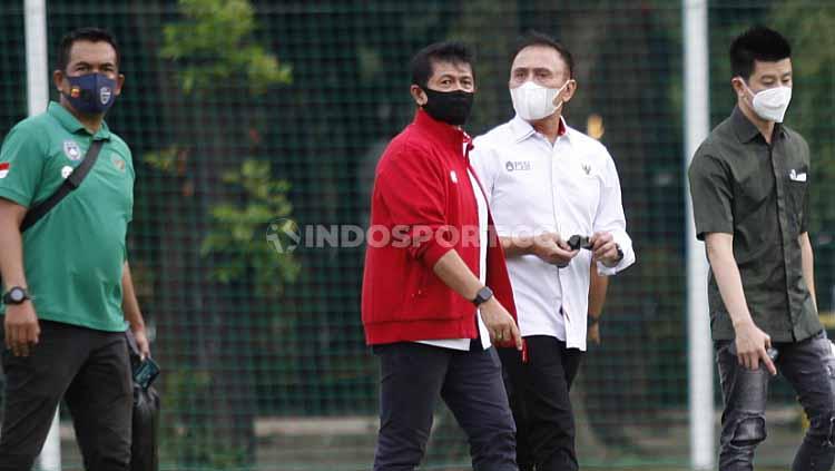 Pemusatan Latihan Timnas Indonesia proyeksi SEA Games 2021 Vietnam hari kedua di Lapangan G Senayan, Jakarta, Rabu (10/02/21) sore.