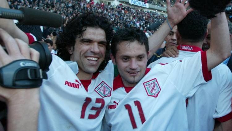 Selebrasi Tunisia usai memastikan gelar juara Piala Afrika, 14 Februari 2004.