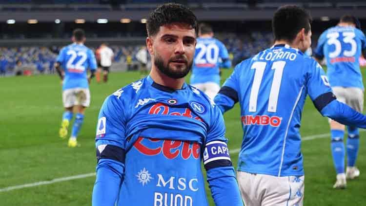 Selebrasi gol Lorenzo Insigne di laga Napoli vs Juventus. Copyright: Ciro Sarpa SSC NAPOLI/SSC NAPOLI via Getty Images