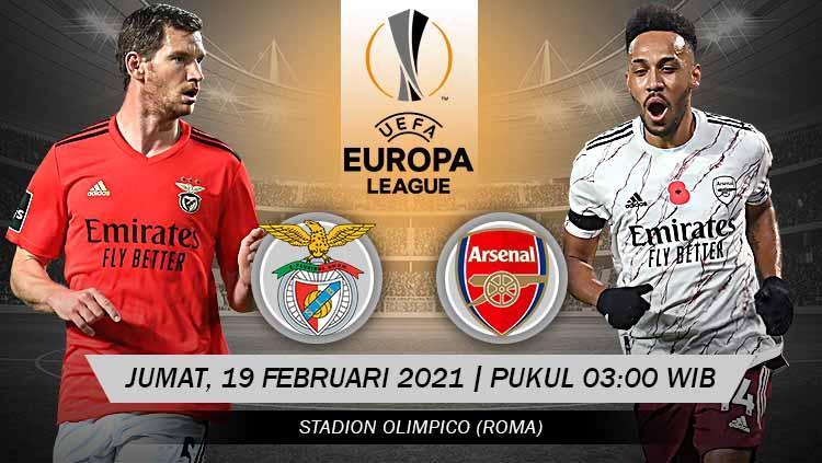 Pertandingan Benfica vs Arsenal (Liga Europa).