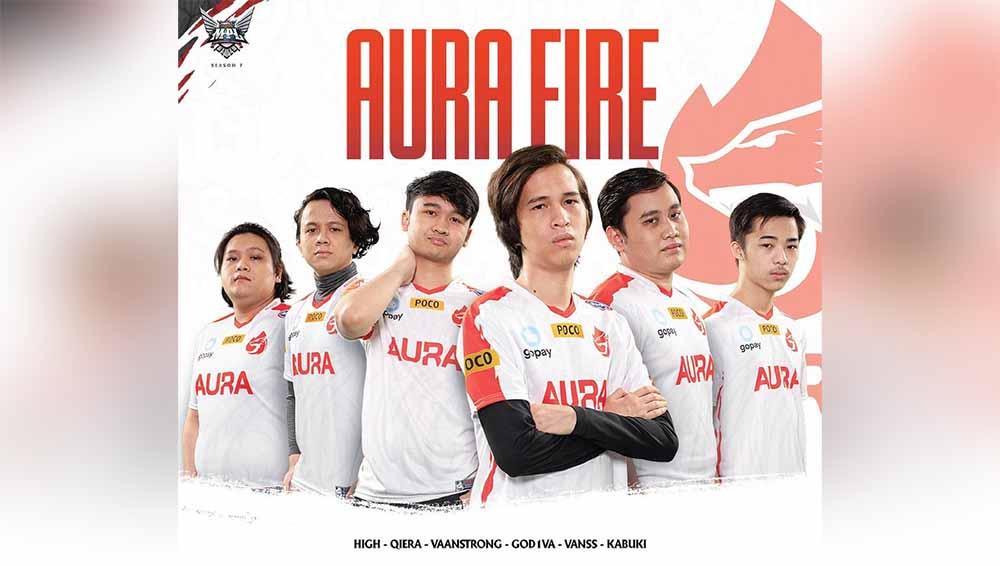 Tim Aura Fire yang akan berlaga pada MPL Indonesia Season 7. - INDOSPORT